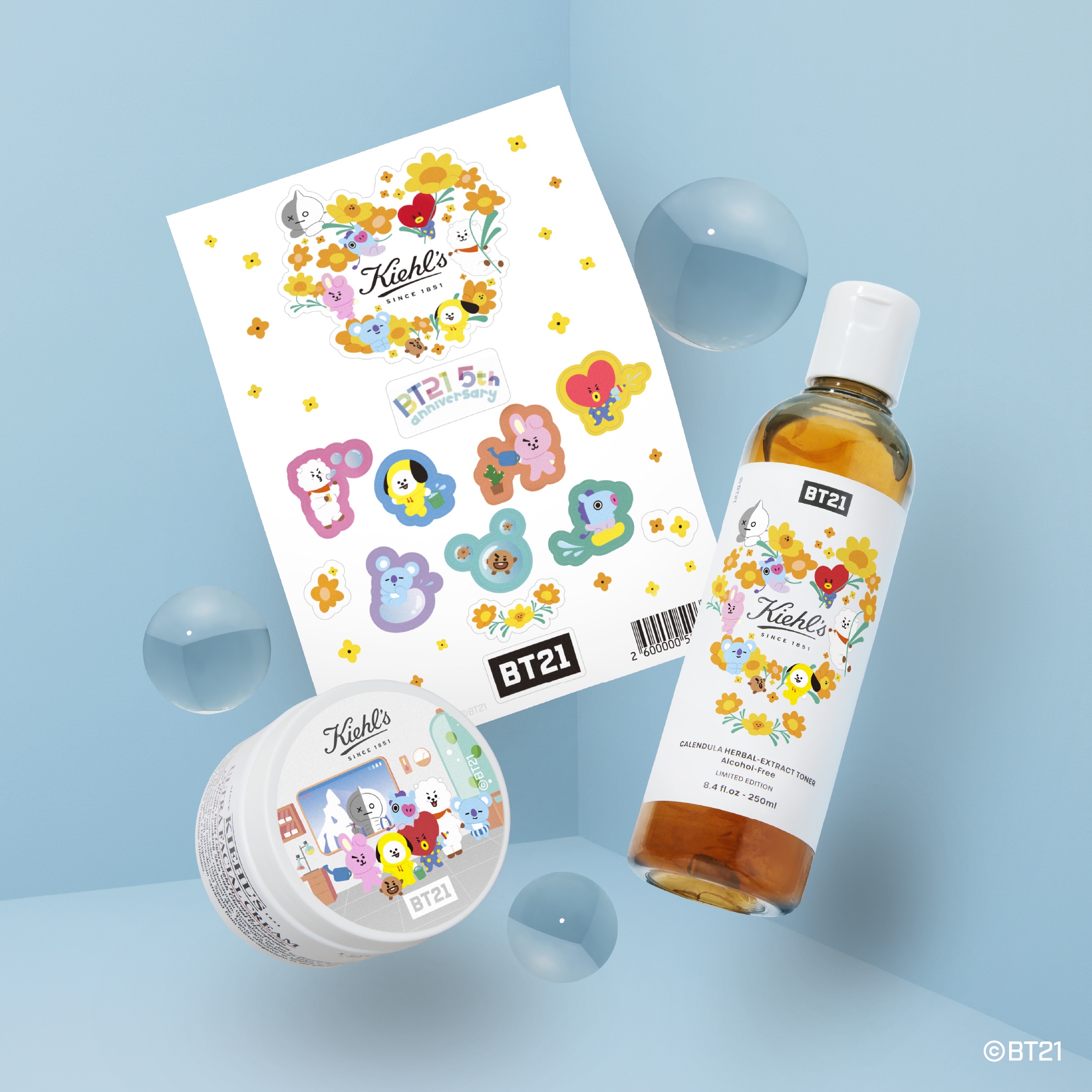 情報解禁】BT21 MEETS KIEHL'S！BT21が乾燥から肌を守る、うるおいラボ