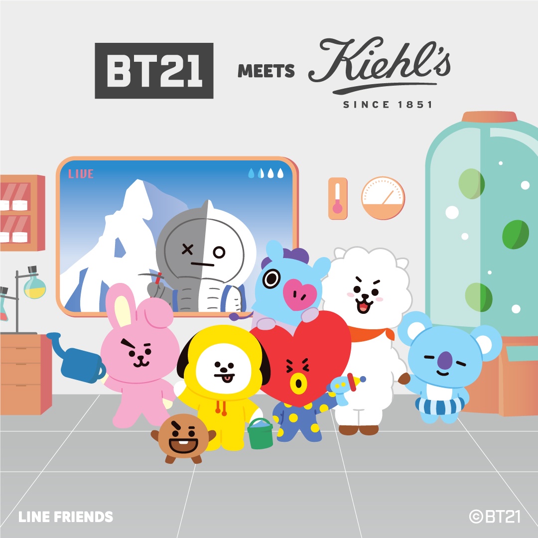 情報解禁】BT21 MEETS KIEHL'S！BT21が乾燥から肌を守る、うるおいラボ