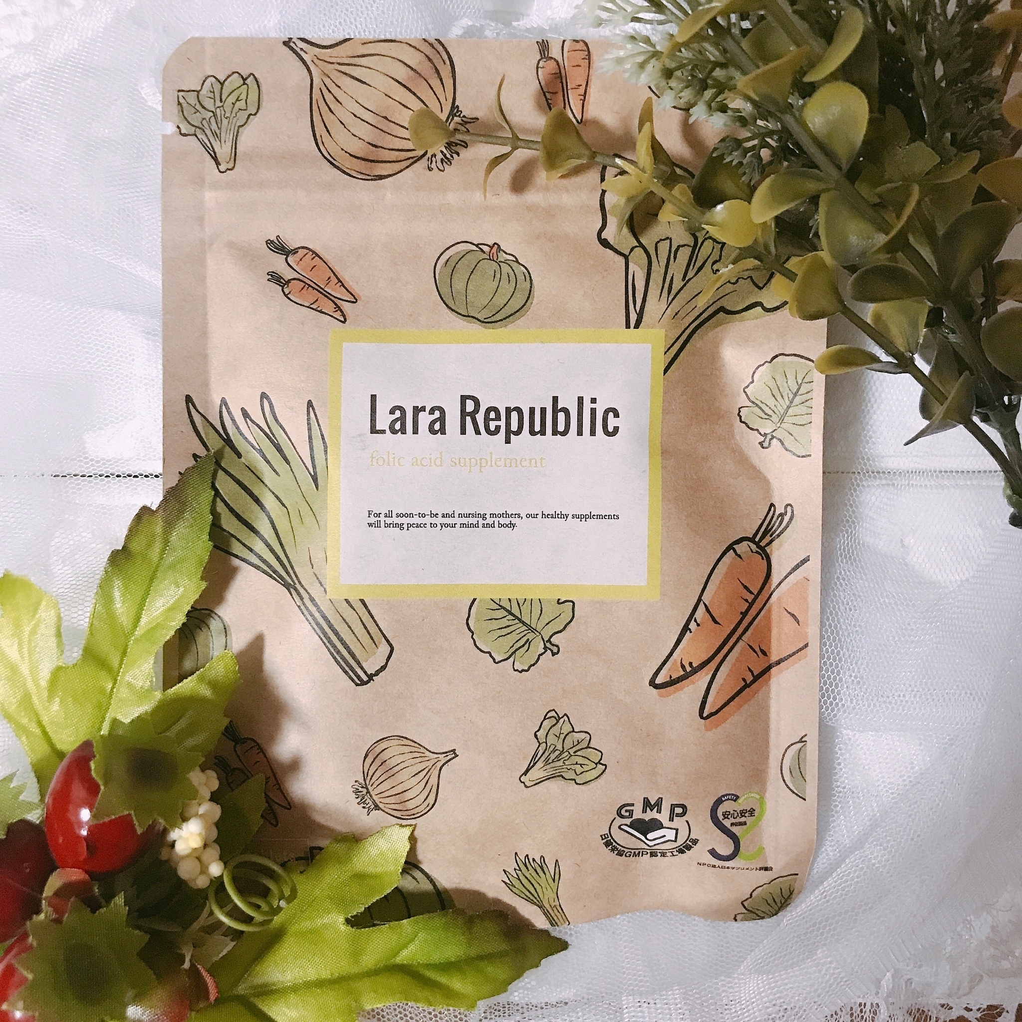 Lara Republic(ララ リパブリック) / 葉酸サプリメント(旧) ボトルの 