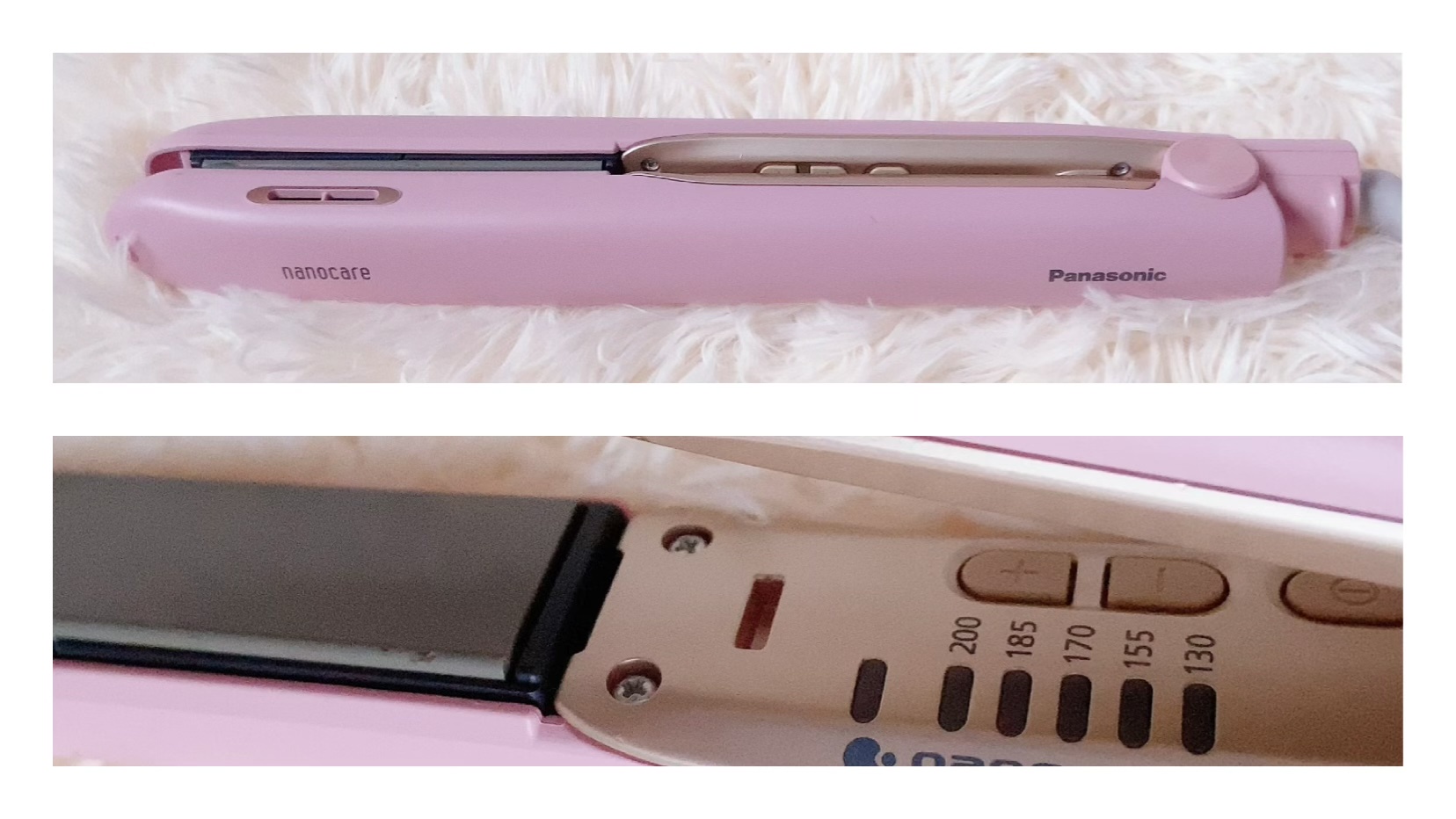 ほぼ新品。Panasonic STRAIGHT ナノケア EH-HS9A-K - ヘアアイロン