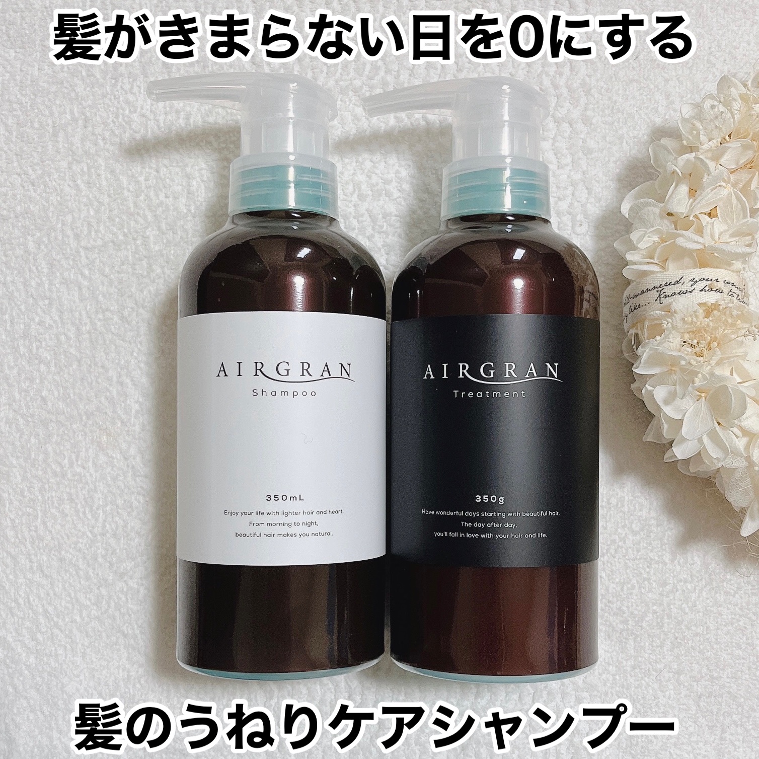 エアグラン ナチュラルストレート シャンプー＆トリートメント 350mL