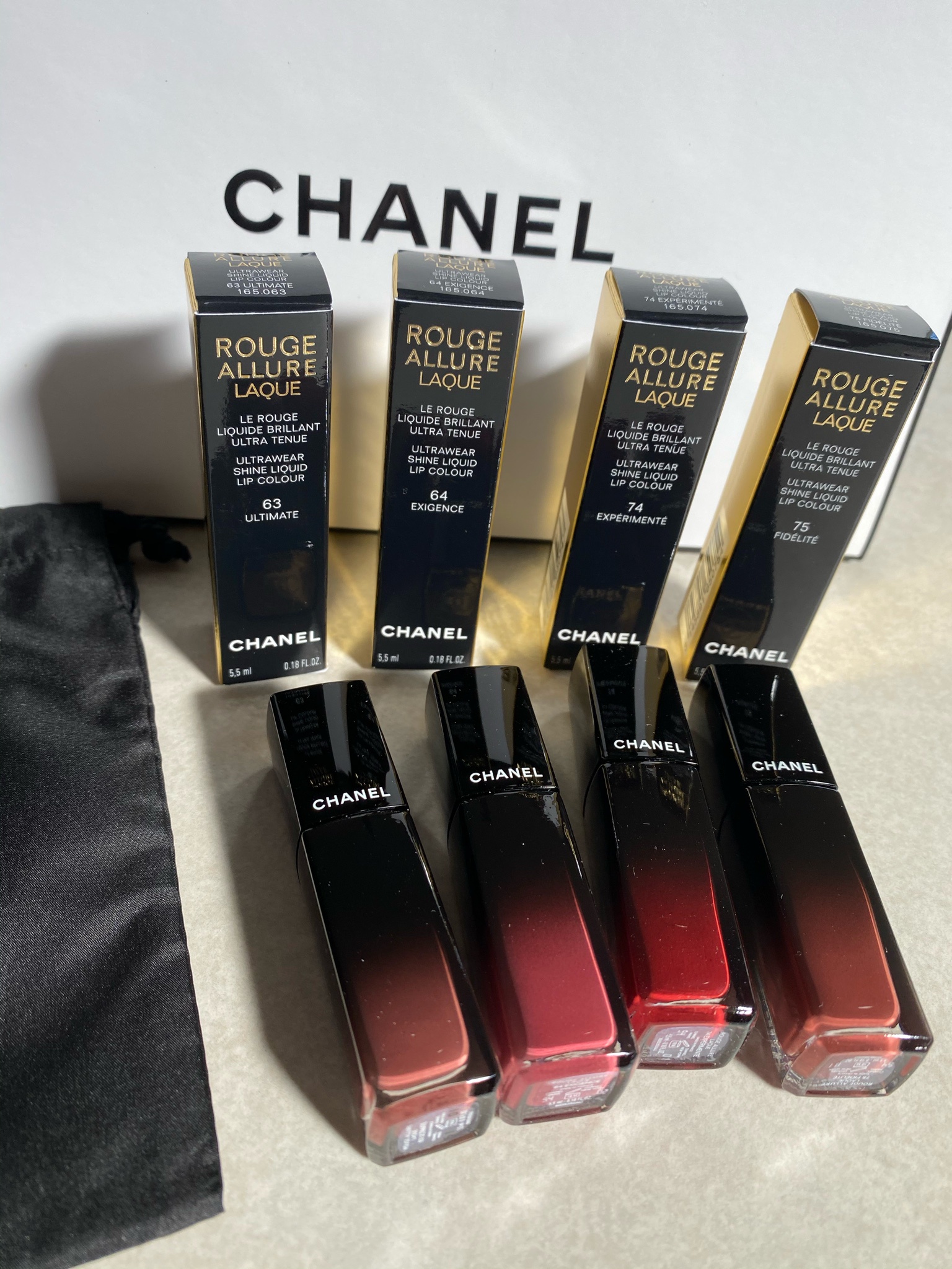 CHANEL Rouge Allure Laque Ultrawear Shine Liquid Lip Colour, 75 Fidélité at  John Lewis & Partners