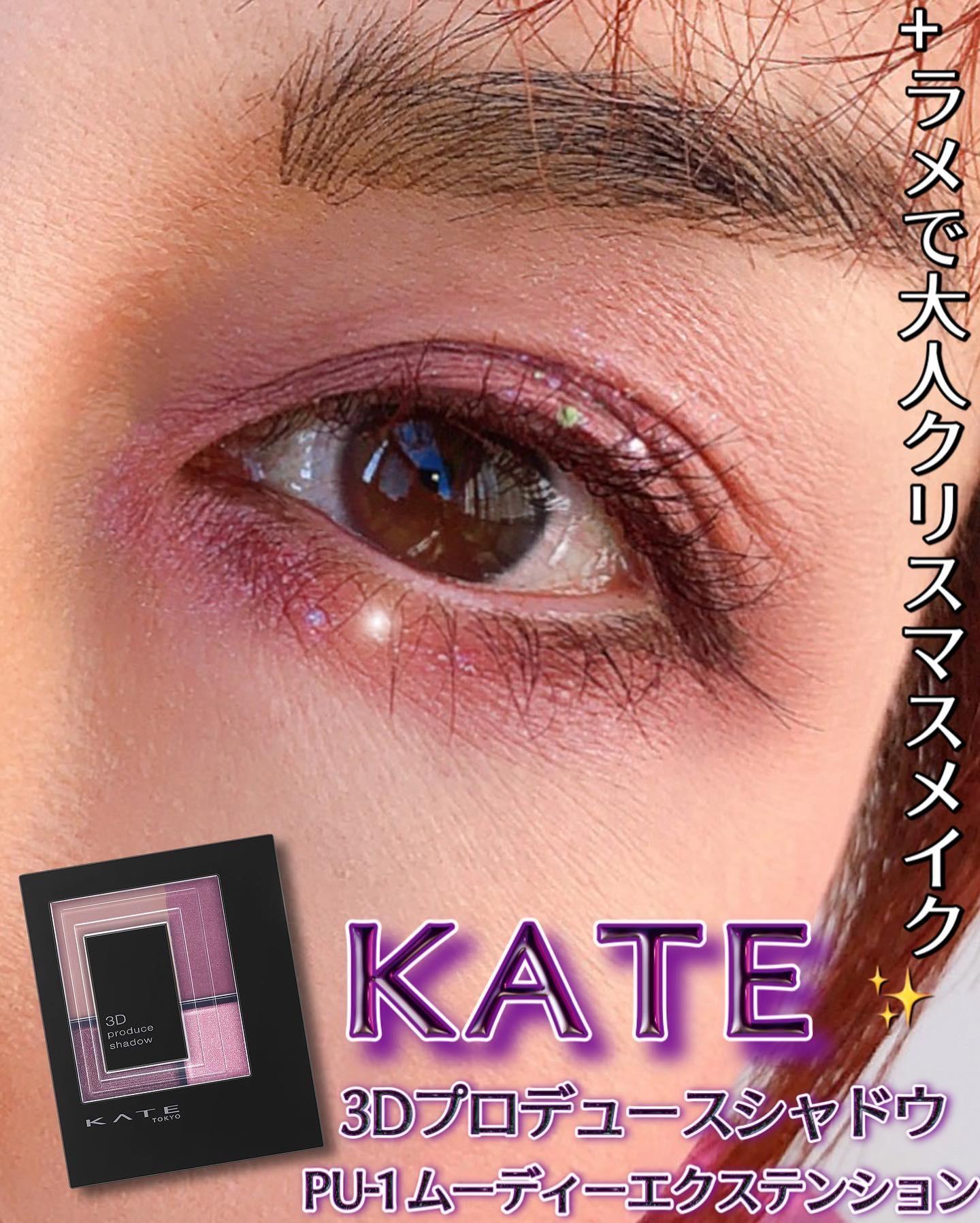 KATE3Dプロデュースシャドウ＋ラメでクリスマスメイク♪ | 踊るさる