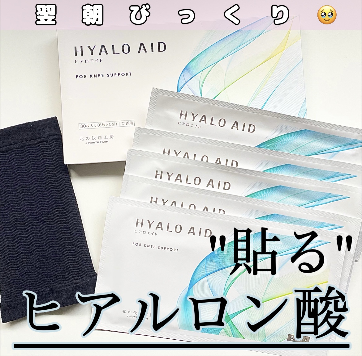 北の快適工房 ヒアロエイド 30枚入 固定サポーター(ひざ用)付き