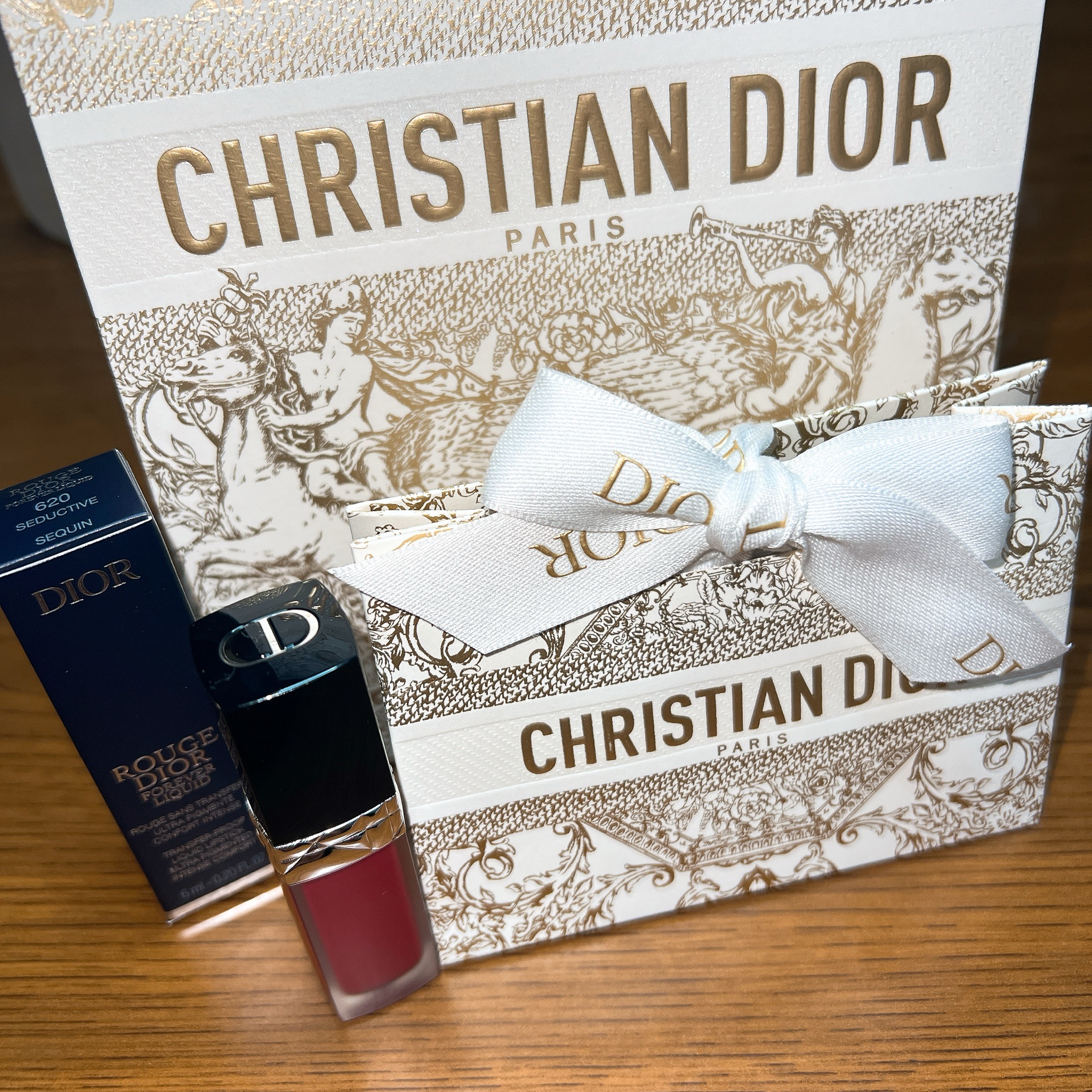 ⑤ディオールDior2023ホリデーリップケース クリスマスコフレ巾着