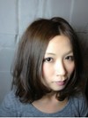黒髪ボブ+パーマ。。