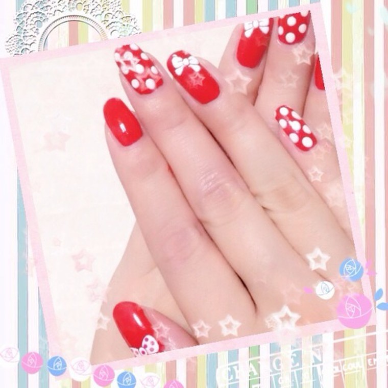 New Nail ミニーちゃん仕様のディズニーネイル こたっきーさんのブログ Cosme アットコスメ