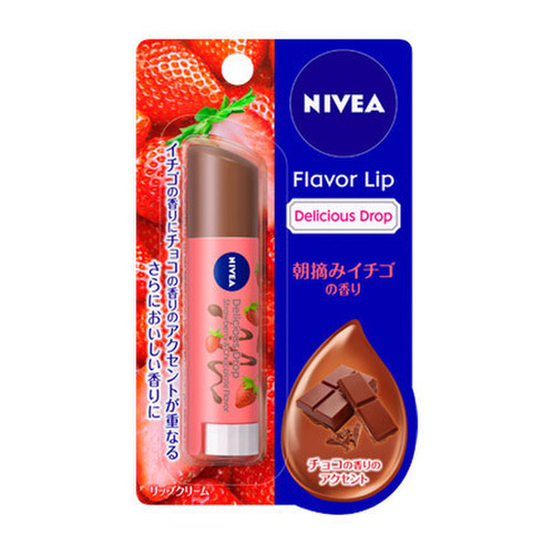 ニベア フレーバーリップ デリシャスドロップ 朝摘みイチゴの香り チョコの香りのアクセントの公式商品画像 1枚目 美容 化粧品情報はアットコスメ
