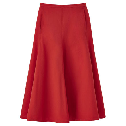 ユニクロ / WOMEN シアサッカーフレアスカート＋ 15 REDの公式商品情報