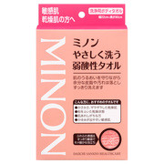 ミノンやさしく洗う弱酸性タオル / ミノン
