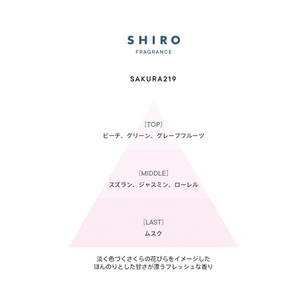 SHIRO / さくら219 オードパルファン 40mlの公式商品情報｜美容 ...