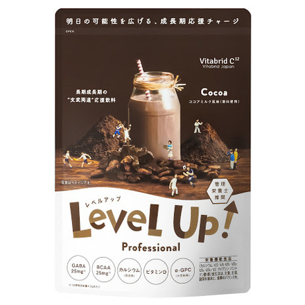 【4袋\u0026シェーカー】ビタブリッドジャパン レベルアップ  ココアミルク風味