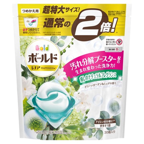 ボールドジェルボール3D グリーンガーデン&ミュゲの香り つめかえ用超特大サイズ / ボールド 商品写真 1枚目