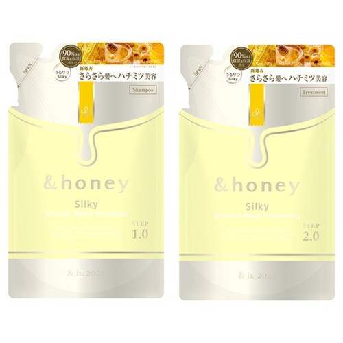 Honey アンドハニー Honey Silky スムースモイスチャーシャンプー1 0 ヘアトリートメント2 0 シャンプー 詰め替え 用 の公式商品画像 2枚目 美容 化粧品情報はアットコスメ