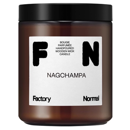 Factory Normal / 茶色い瓶 ウッド芯 キャンドル - Nagchampaの商品