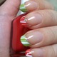 christmas`candy cane nail